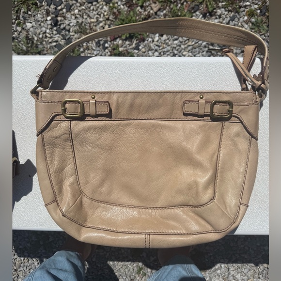 Fossil Tan Leather Shoulder Bag - Picture 1 of 4